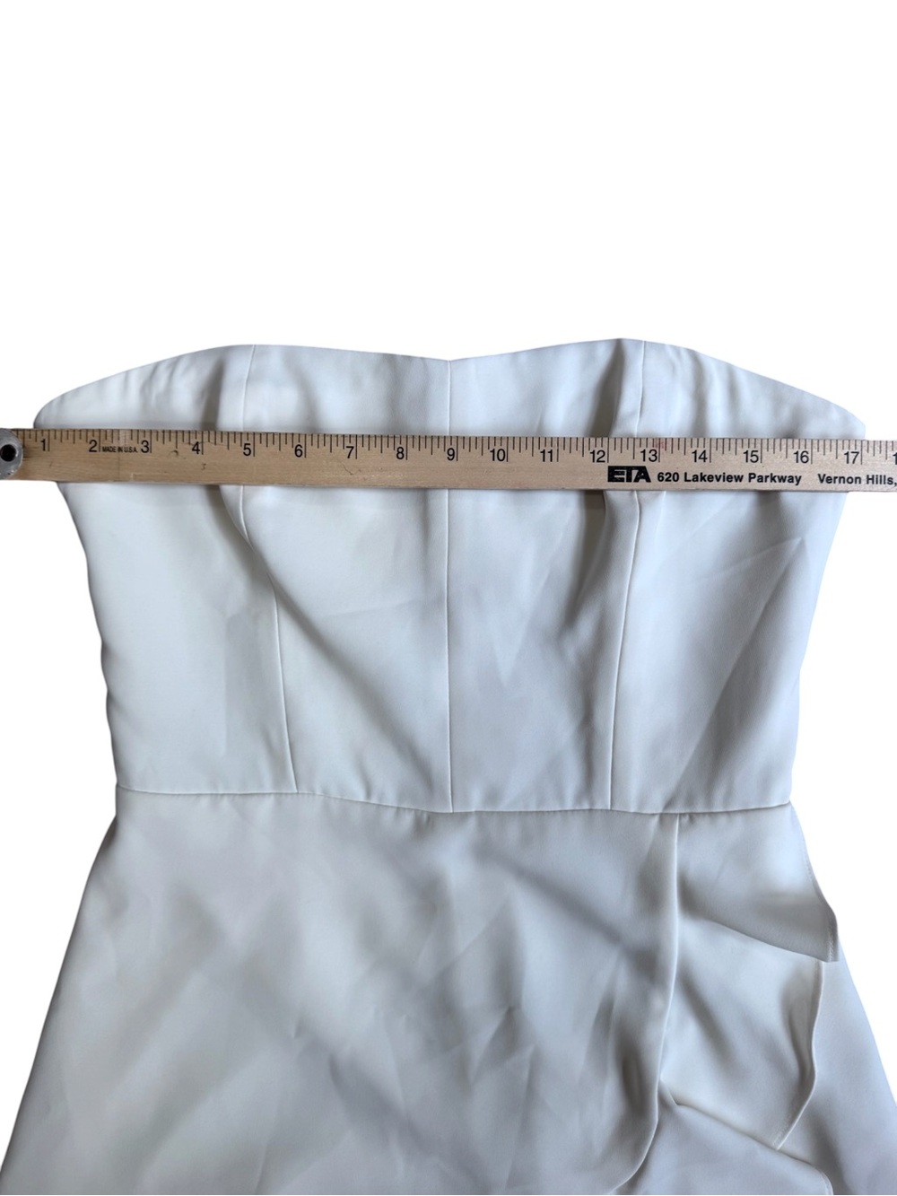 Amanda Uprichard White Strapless Ruffle Romper Size M - Picture 5 of 8